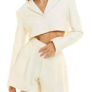 NWT Danielle Bernstein White/Cream Blazer